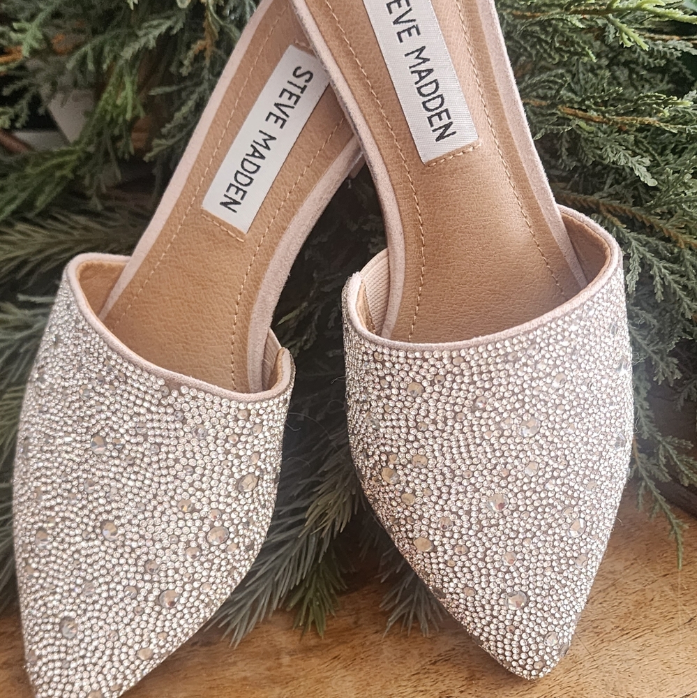 Steve madden trace rhinestone mules